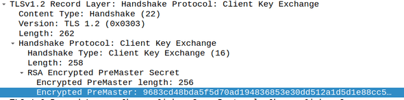 TLS client key exchange